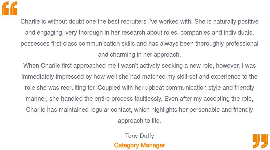 Cast_UK's tweet photo. Good work Charlie on another fantastic testimonial from a happy candidate #BuildingRewardingRelationships https://t.co/AWpEWLJ8pU