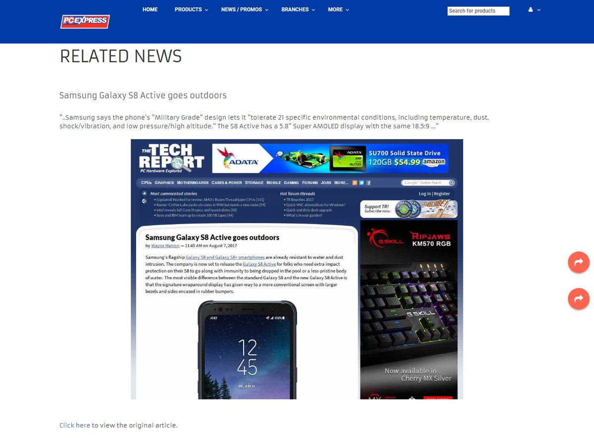 PCExpressPH's tweet image. Trending News!!!
Samsung Galaxy S8 Active goes outdoors
news.pcx.com.ph/41990/3782232/…