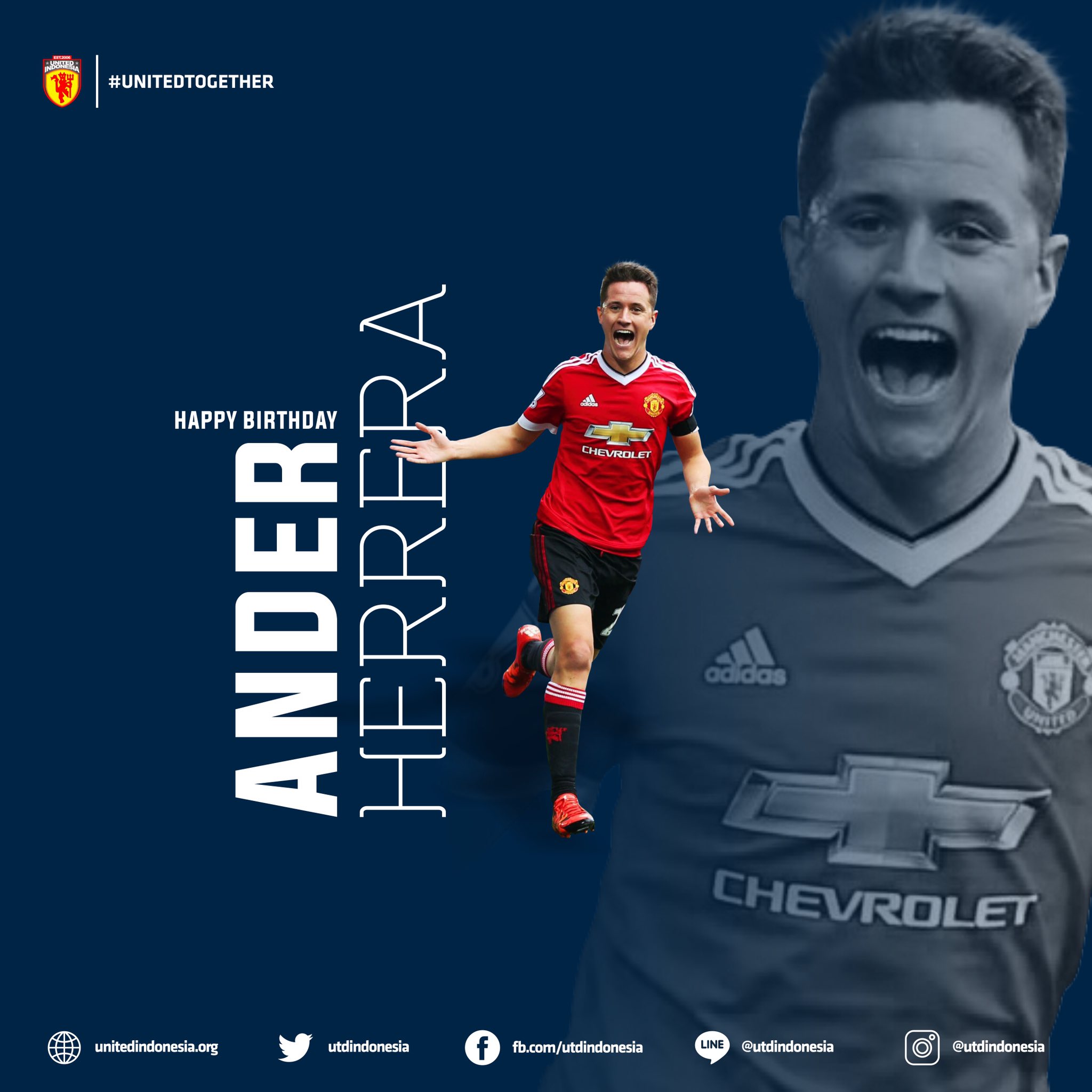 Happy birthday Ander Herrera. Wish you all the best from Indonesia
.  