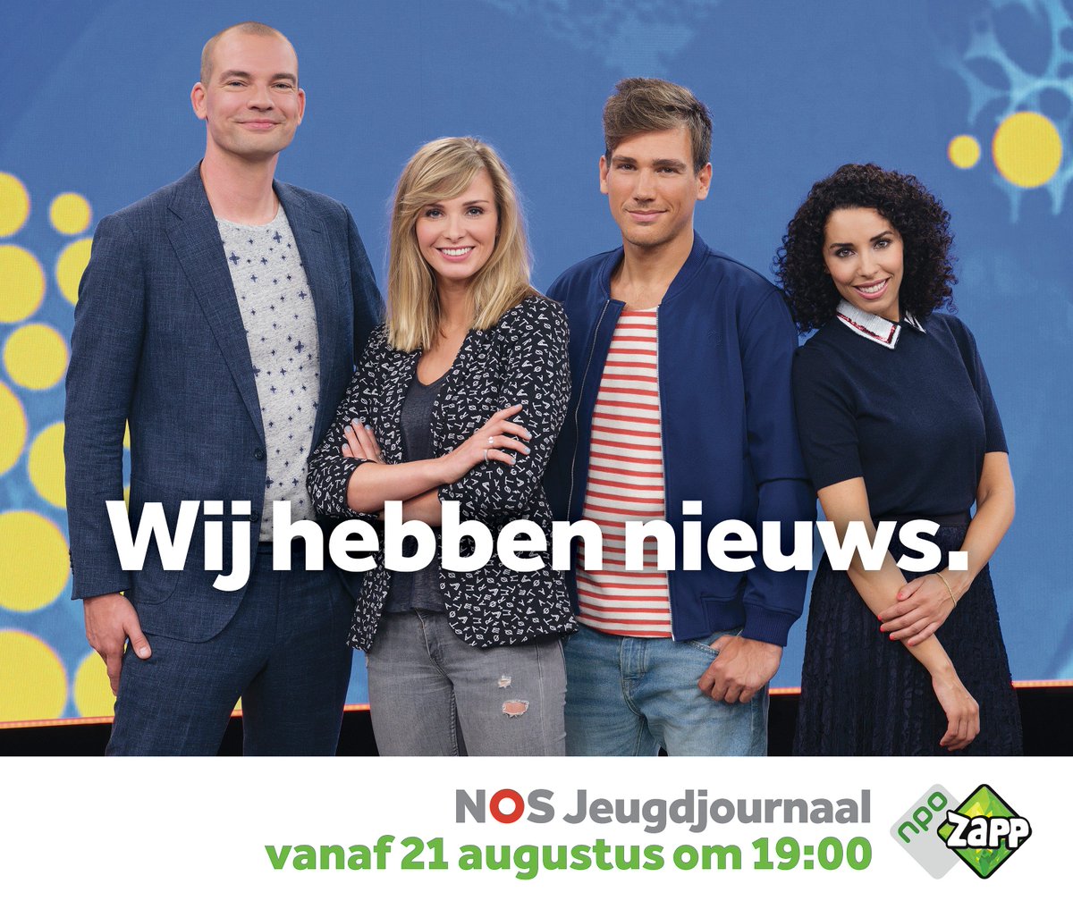 Het @jeugdjournaal verhuist naar 19.00 uur, met dubbel zoveel nieuws dagelijks op <a href="/npozapp/">NPO Zapp</a> over.nos.nl/nieuws/842/nos…