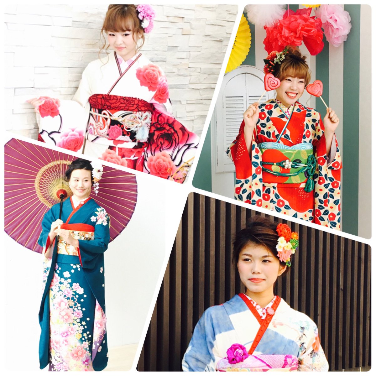 ট ইট র キモノハーツ福岡 成人式の振袖 卒業式の袴のレンタル販売 前撮り撮影専門店 お盆期間中の前撮りご紹介 みんな可愛い 天気が良ければお外の撮影も出来ます キモノハーツ福岡 前撮り