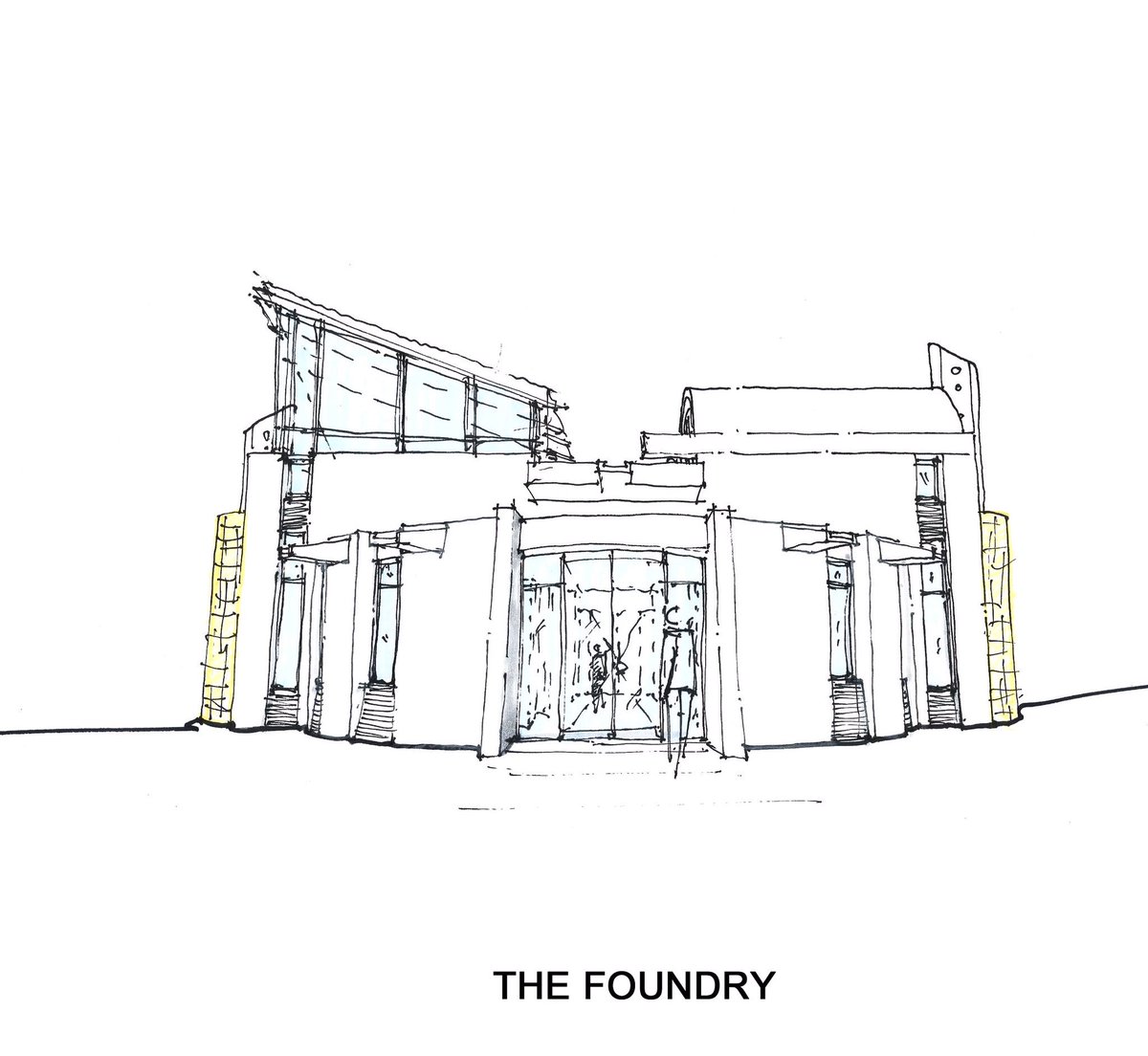 Wildetecture's tweet photo. Sketch for a proposed Foundry for Dylan Lewis in Stellenbosch by @Wildetecture #Architecture #sketch #design https://t.co/oj23R8IrPL