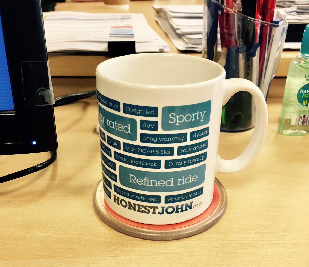 HughesLamour's tweet photo. Many thanks @_HonestJohn love the mug, has pride of place on my desk 👍#askHJ https://t.co/UrASd0WVtg