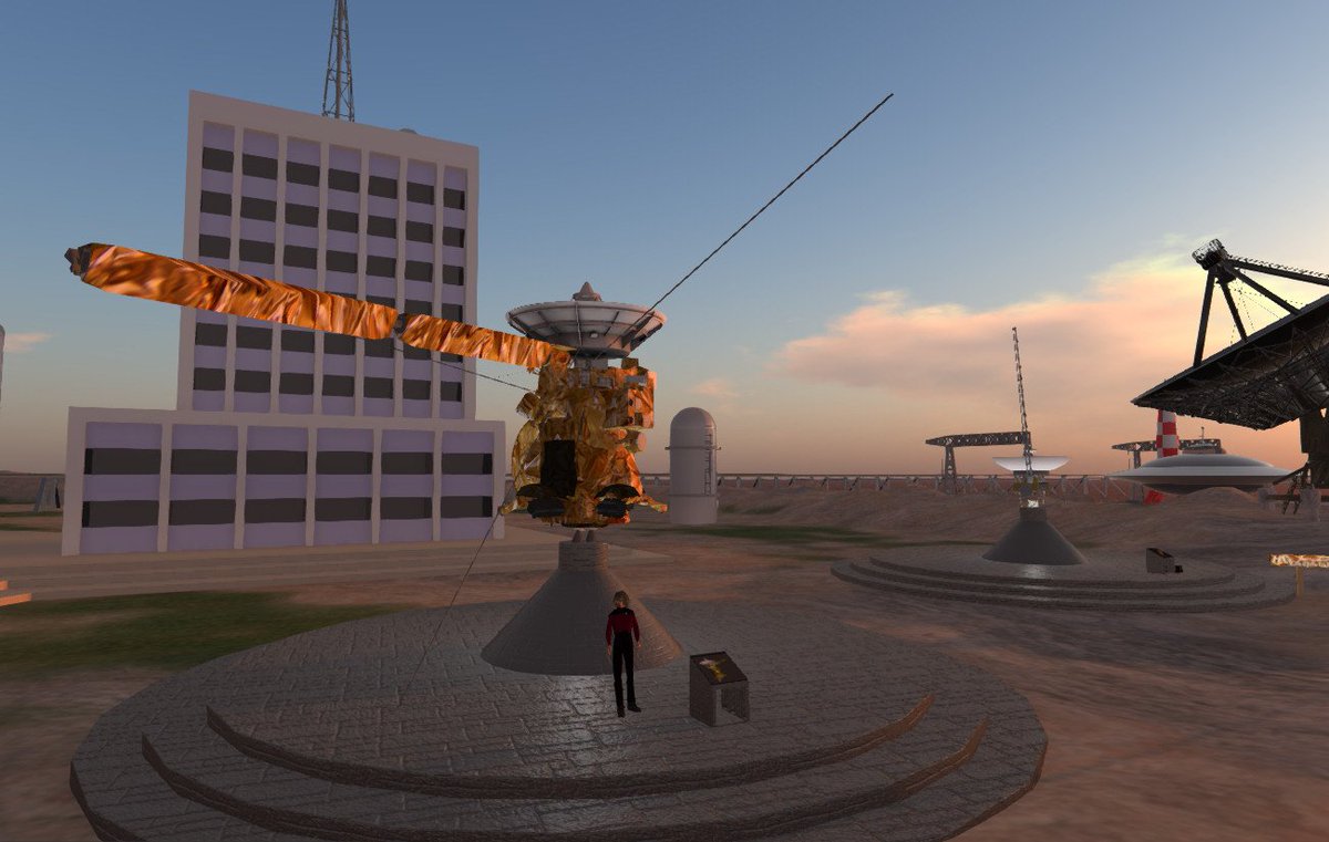 aiaiaustin's tweet image. To celebrate the conclusion of the Cassini Saturn Mission I placed a @NASA 3D model of #Cassini on @OpenSim @OSGrid blog.inf.ed.ac.uk/atate/2017/08/…