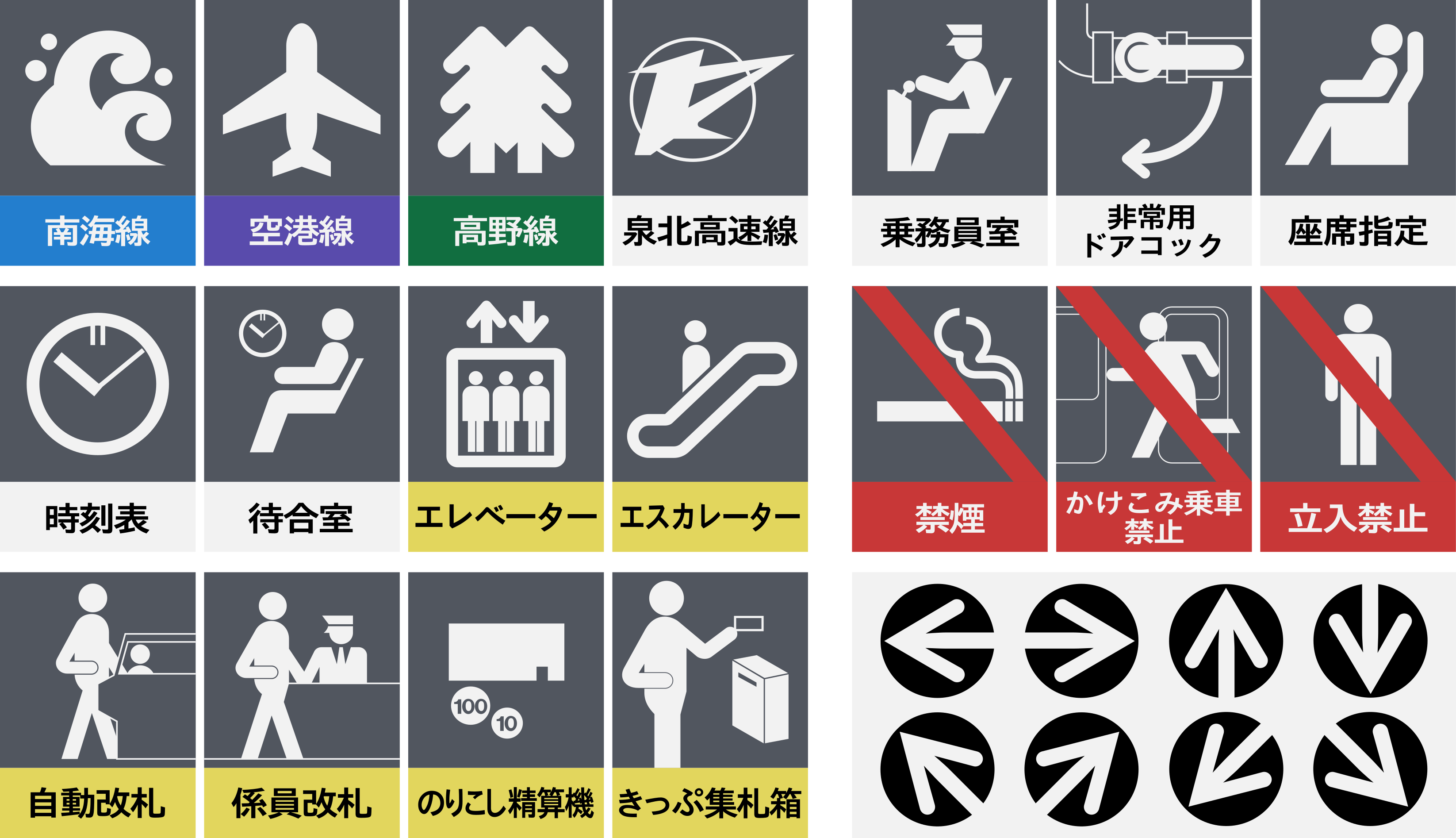 えいだんねこ 南海電車のピクトグラム 今のところこれだけ見つけた Jisピクトは除く 他にもまだあるかもしれんなぁ T Co Tmh1tdkd92 Twitter