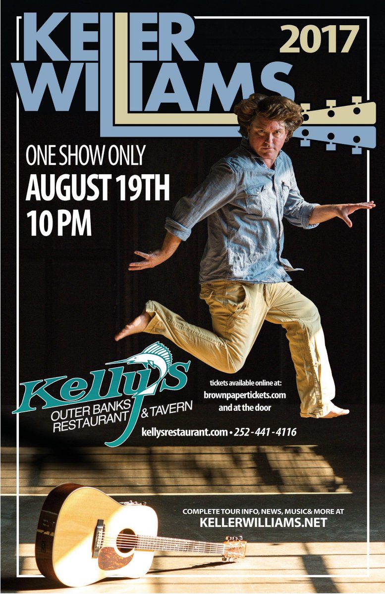 kellys_obx's tweet photo. Make plans to see Keller Williams @KellerMusician Sat, Aug. 19, @KellysTavernOBX in Nags Head #outerbanks #livemusic #obxrocks https://t.co/eYZWh9lL7M