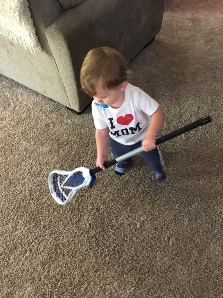 Jokerns77's tweet photo. @ScottyRodg42 thanks to you, my entire family is addicted to Lacrosse, including the newest addition! #ohiomachine https://t.co/47GaWf9H2M