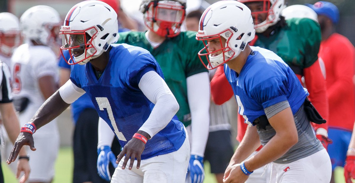 BillyEmbody's tweet photo. Gallery: #SMU football's first scrimmage of fall camp. Check out @matthewvisinsky's photos on @SMUScout. https://t.co/K5ILqpJHWX https://t.co/ZS98SPCmK6