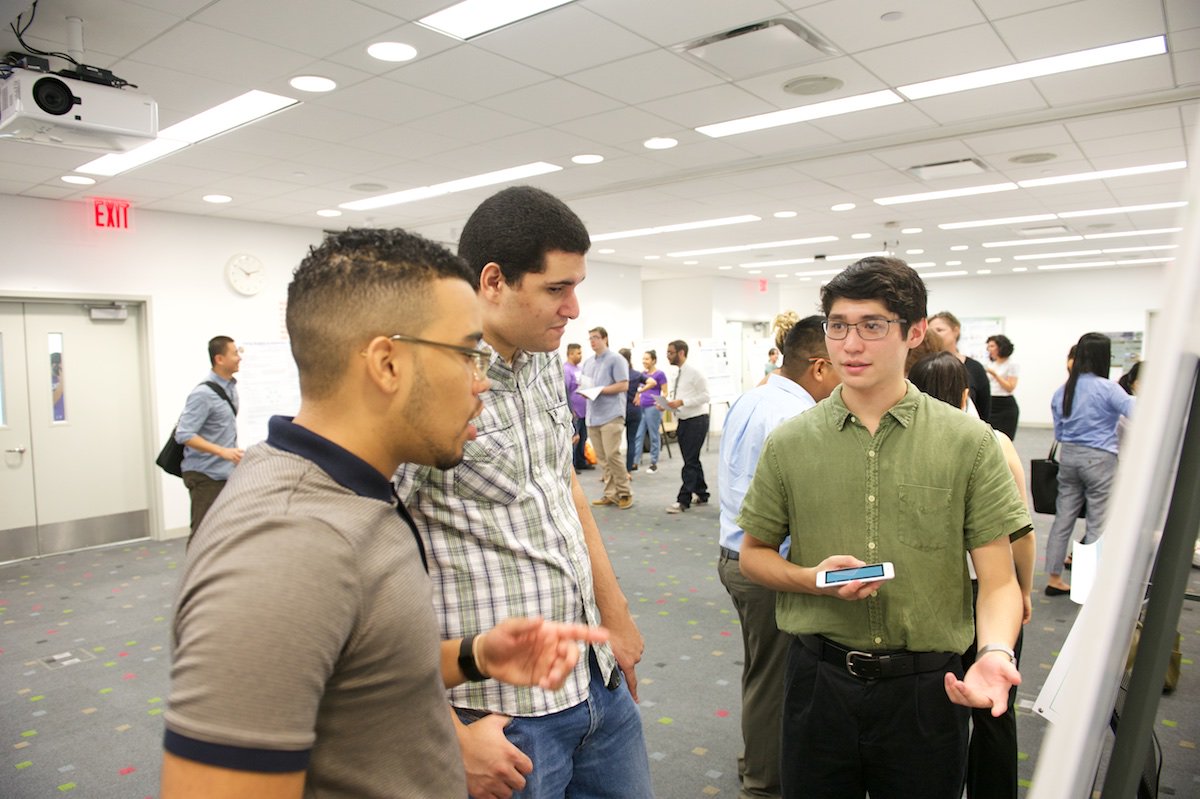 bmcc_cuny's tweet photo. A BMCC/City Tech Poster Session, Aug. 14 in Fiterman Conference Center showcased student #MSEIP research through a $750k U.S. DOE grant. https://t.co/7cT33cGDCv
