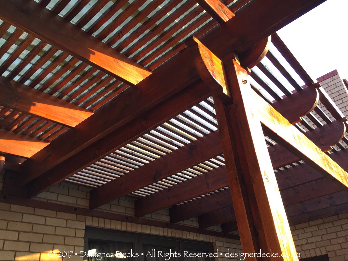 designerdecks's tweet image. Check out this lovely custom-built pergola that we installed last week in PTA.
#pergola #patio-designs #shadeawning