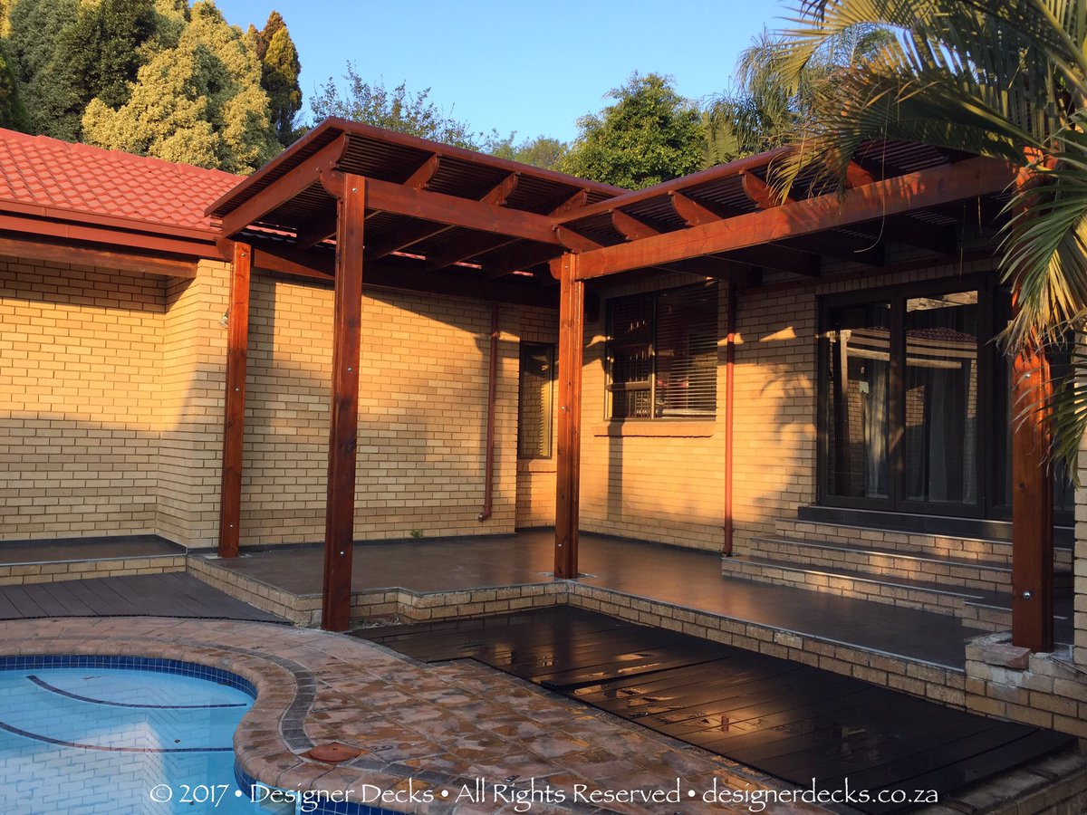 designerdecks's tweet image. Check out this lovely custom-built pergola that we installed last week in PTA.
#pergola #patio-designs #shadeawning