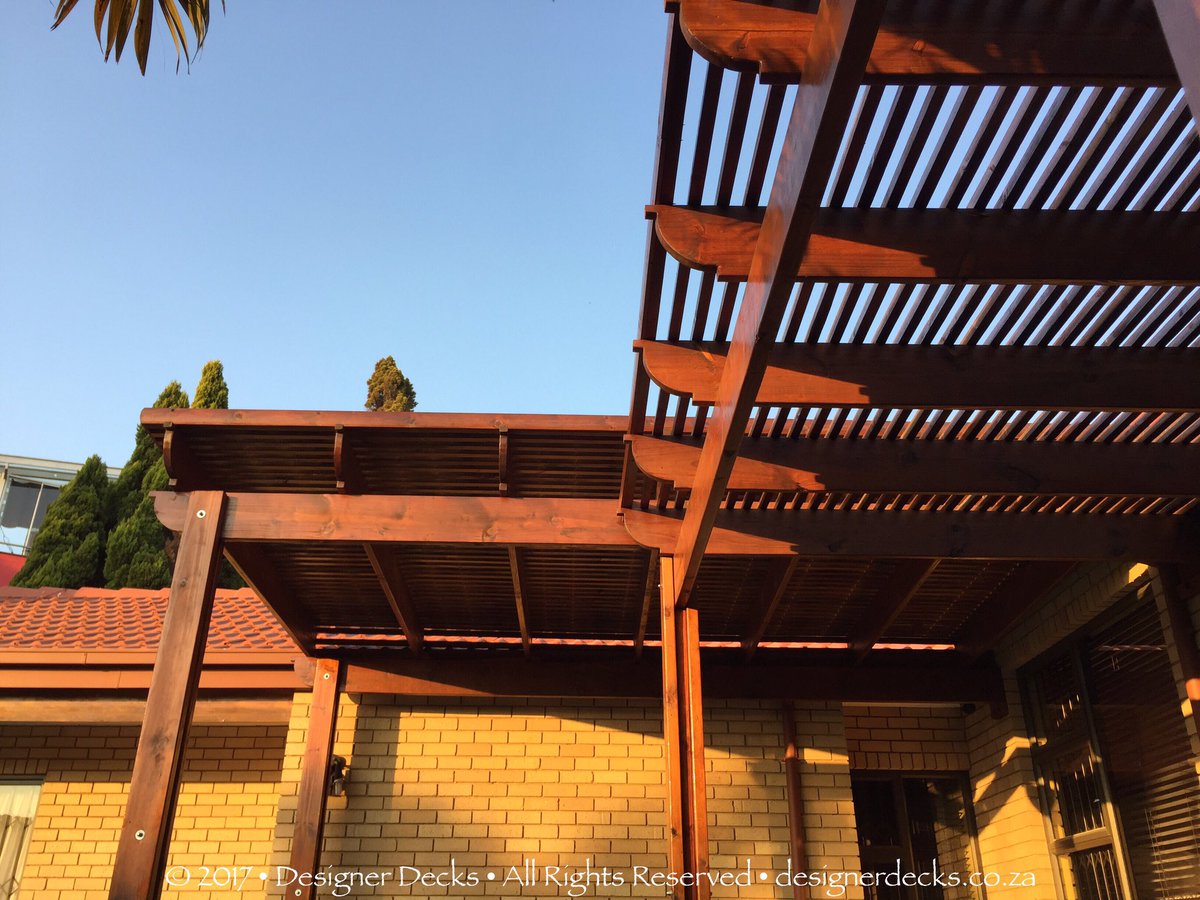 designerdecks's tweet image. Check out this lovely custom-built pergola that we installed last week in PTA.
#pergola #patio-designs #shadeawning