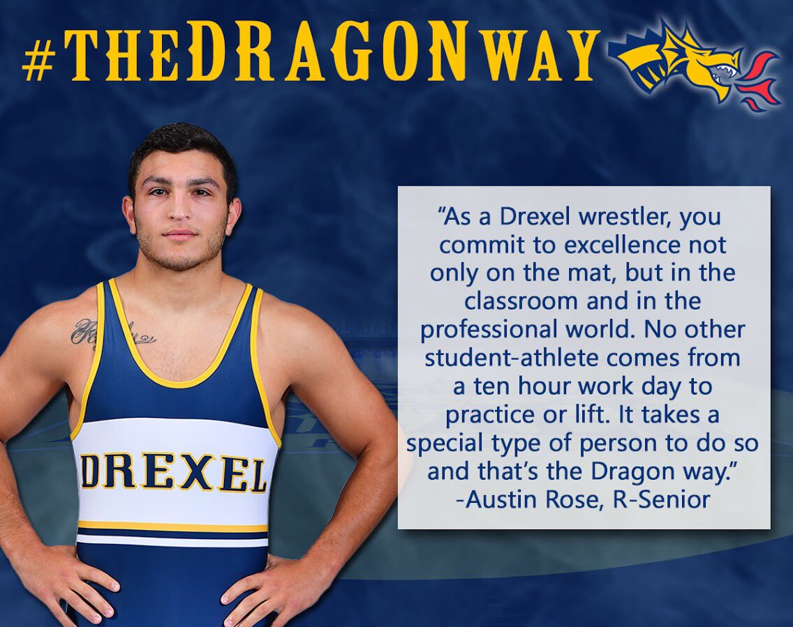 DrexelWrestling's tweet photo. Here's what #TheDragonWay means to redshirt senior, @aer_rose 🐉 What does it mean to you? https://t.co/7C83CM3do9