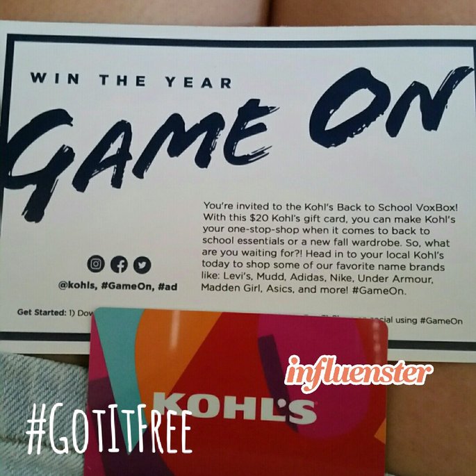 intimidator_nik's tweet photo. Got my Free $20 gift card from Kohl's & Influenster in my #BacktoSchoolVoxBox
#GameOn
#ad
@kohl's
#influenster
@influenster https://t.co/fMTx1y34TM