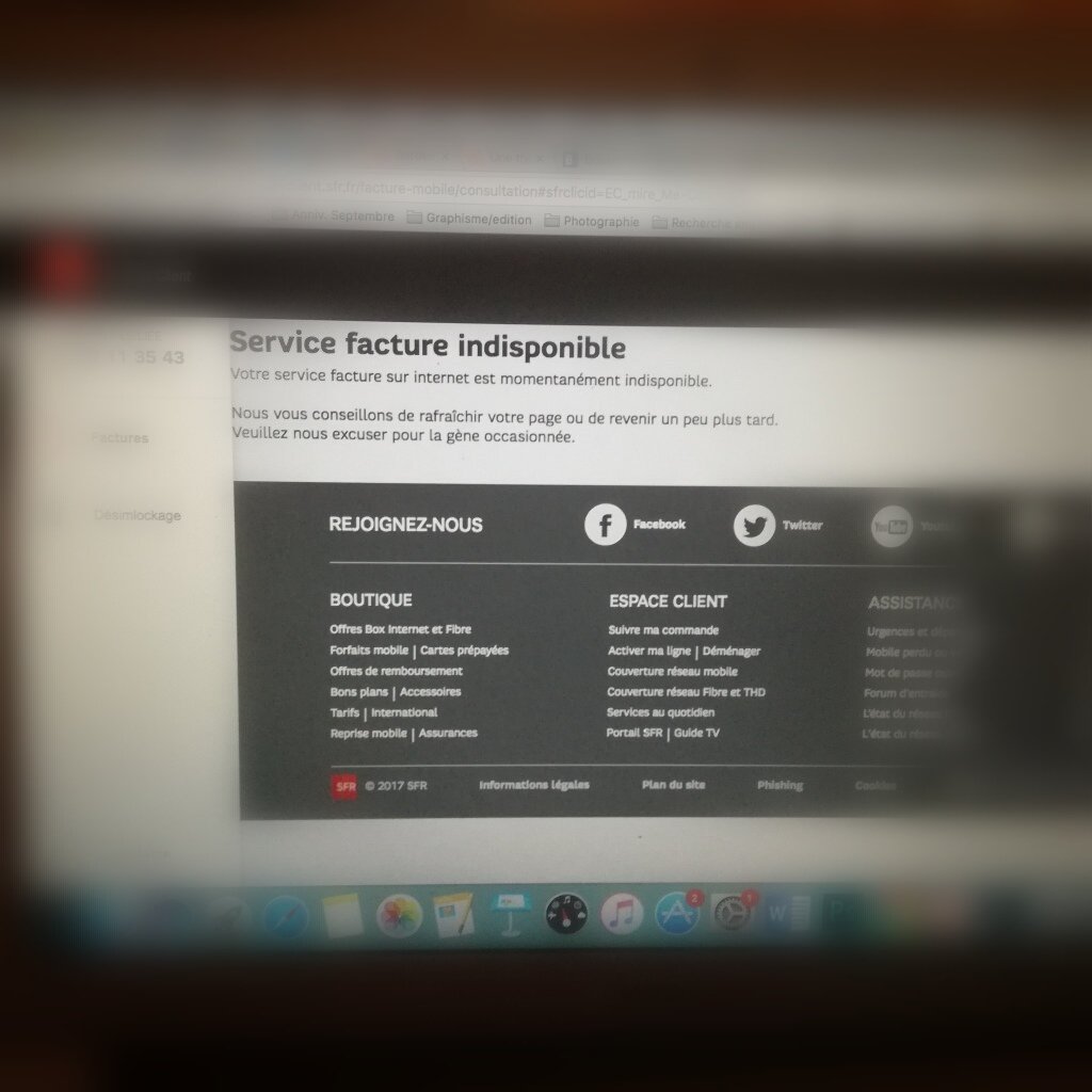 Cannellebdx's tweet photo. @SFR_SAV Surprise : #SFR facture le service de duplicata quand son service facture est indispo !! Et sans vous prévenir bien sur #arnaque https://t.co/qKDtiqmCio