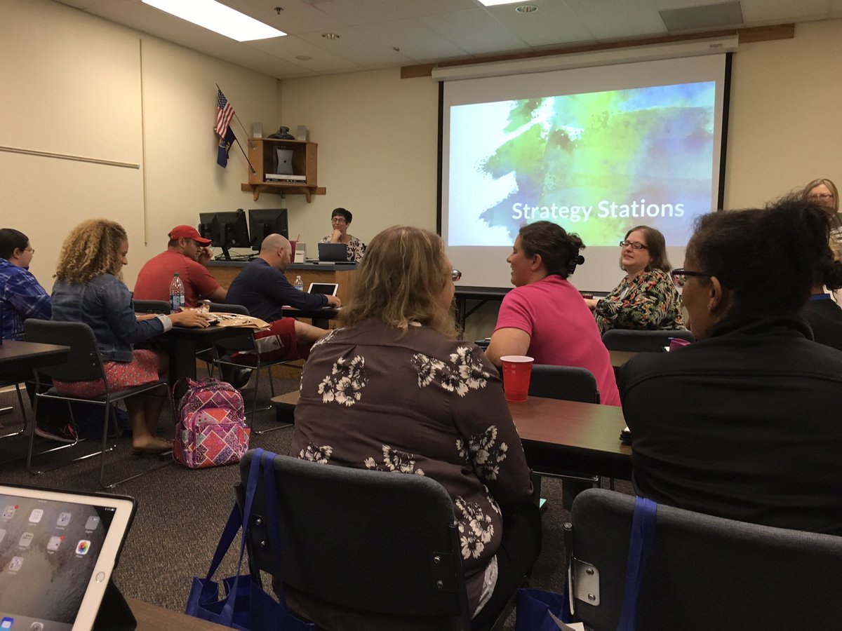 kdhuck's tweet photo. USD 443 secondary new teachers getting to know each other at new teacher training #443NT https://t.co/NLbnN4VGaA