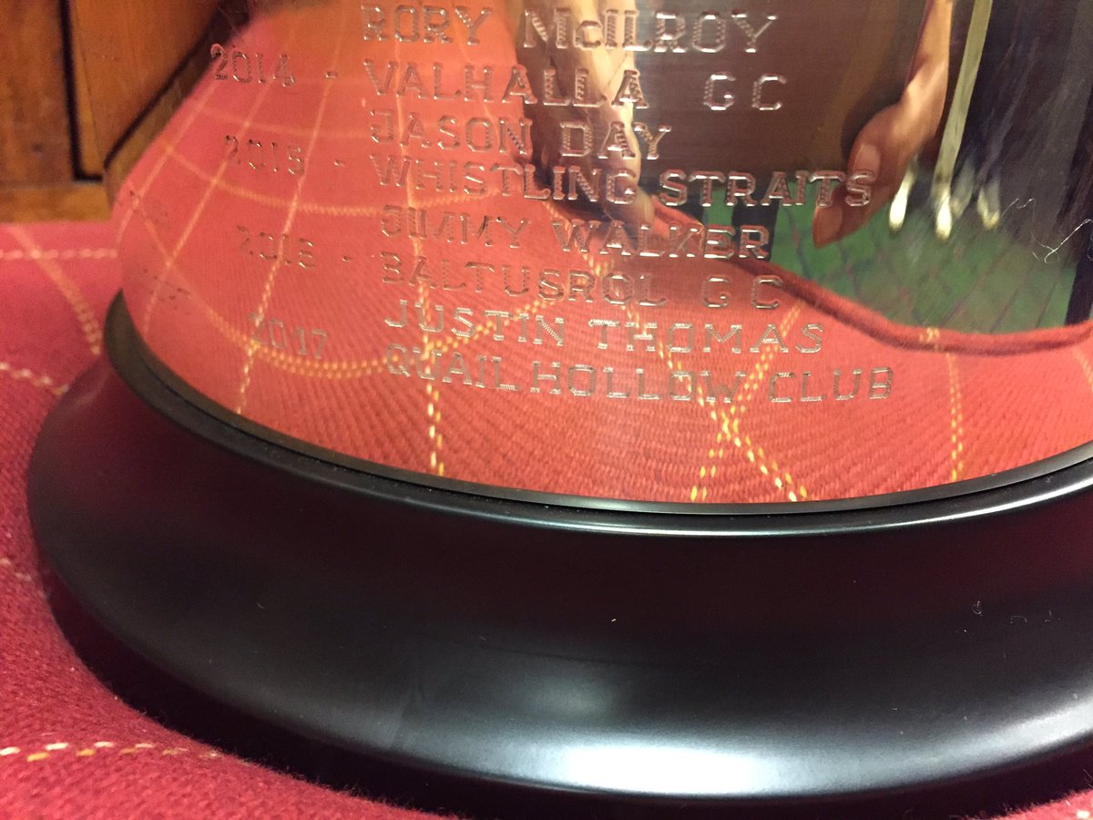 When you win a major, your name goes in the history books . . . and on the Wanamaker Trophy <a href="/JustinThomas34/">Justin Thomas</a>