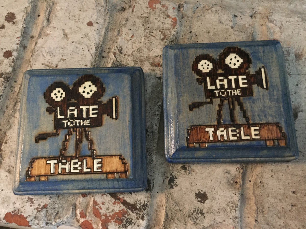 late2thetable's tweet image. Thanks to etsy.com/shop/thimblewh… for the dope coasters! Hey look, we tweeted! Weird! Our schedule: #podcast every monday, tweet every 6 mo.