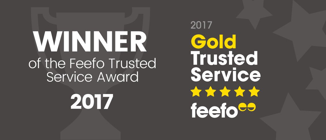Did you know? We were awarded GOLD trusted service from #Feefo! We just love to offer top quality #products &amp; a top notch #service! ❤️❤️ ^LB
