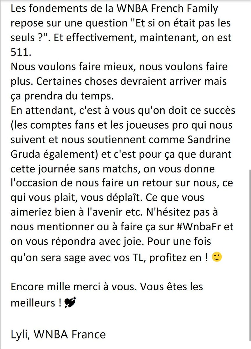 BaskElleBall's tweet photo. Allez aujourd'hui et jusqu'à demain, on vous laisse complètement la parole et pour l'occasion on vous a laissé un "petit" mot 😊😘 #WnbaFr https://t.co/IETV3dSO4s