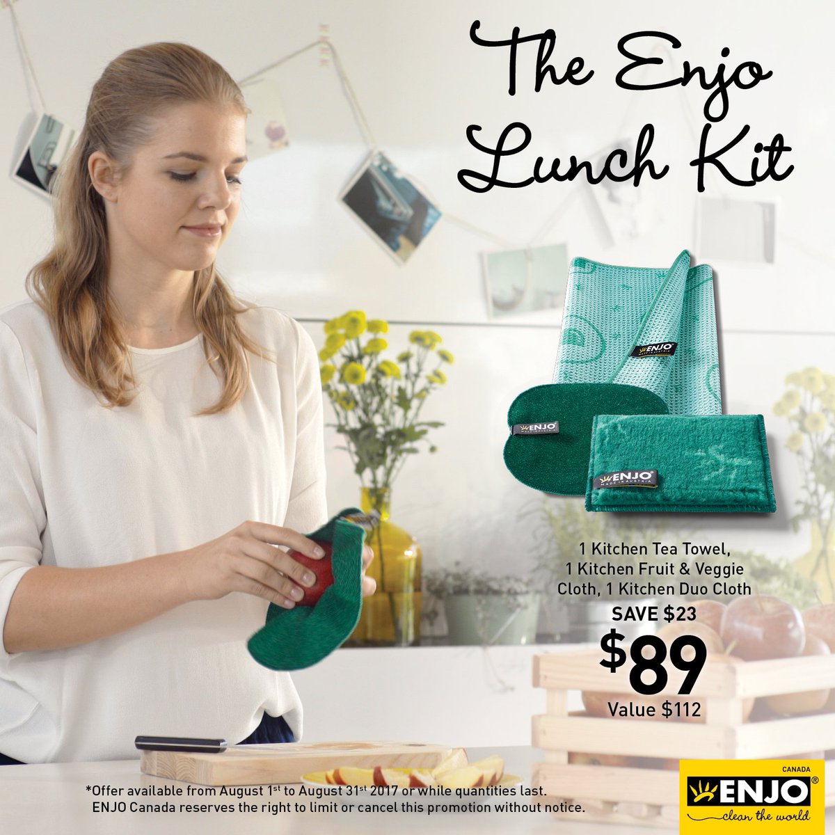 ENJOCanada's tweet photo. Free your food from pesticides and preservatives! The Fruit & Veggie Cloth is great for keeping your food tasting clean and fresh #LunchKit https://t.co/Cl1lVZeGUd