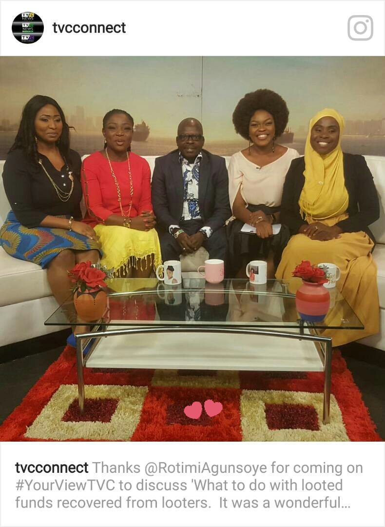 TVCconnect's tweet photo. Thanks @RotimiAgunsoye for coming on #YourViewTVC 
@moakabash @tmospeaks @oluwaloninyo @AkashatZibiriNy https://t.co/NcbbUWfjBi