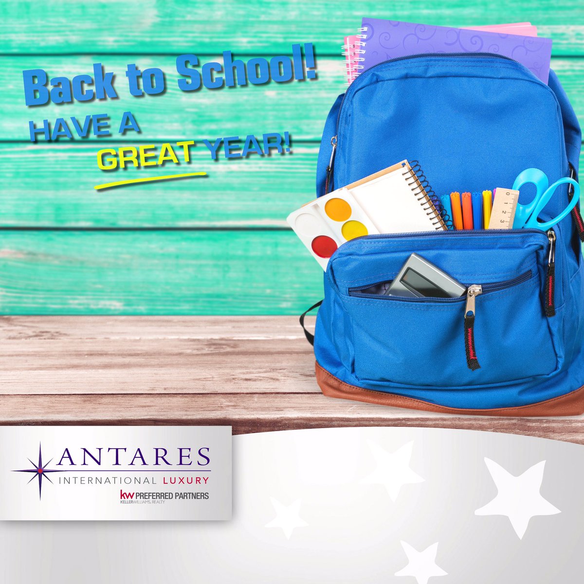 AntaresIntl's tweet photo. Welcome Back To School!  
#antaresre #kellerwilliams #kw #realestate #backtoschool #b2s #floridatalkrealestate https://t.co/esilNMCEuI