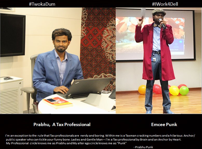 thePunkinc's tweet photo. @DellEMCIndia #TwoKaDum  #Iwork4Dell 
The multiple personality in me is now officially revealed. https://t.co/oBDXYGFQut