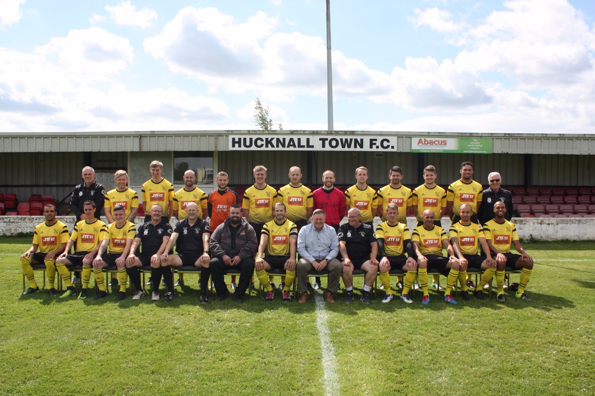 HucknallTownFc's tweet image. Hucknall Town Squad 2017-18 with @jtfwarehouse Hucknall branch manager Scott Rose