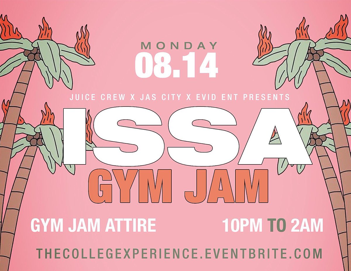 CJ_Everydayy's tweet photo. ISSA GYM JAM 🔥 

Again, Early Arrival Is A Must🤦🏾‍♂️

Walking distance from #NCAT campus!
#ISSAGYMJAM 
#TheCollegeXperience2017 https://t.co/MHfAQ375BL