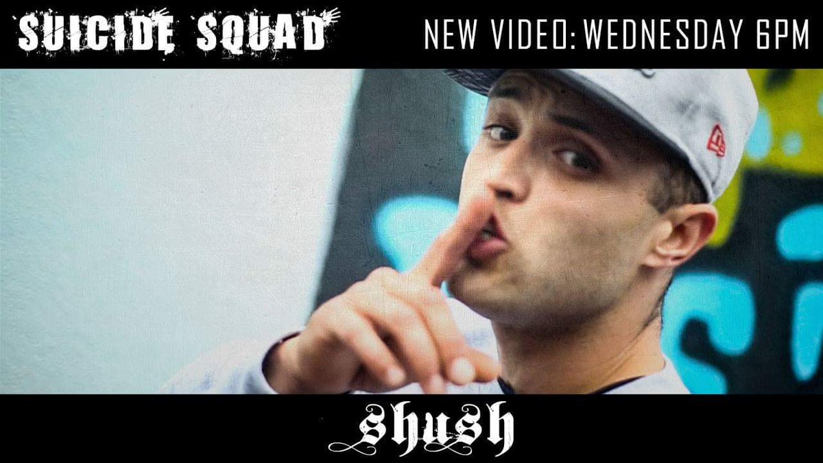 suicidesquaddnb's tweet photo. COMING THIS WEDNESDAY AT 6PM OUR NEW VIDEO 'SHUSH!' WITH PRODUCTION BY DOMINATOR #RIP #DNB #DRUMNBASS #DRUMANDBASS #JUMPUP #SUICIDESQUAD https://t.co/t0JueX9LGt