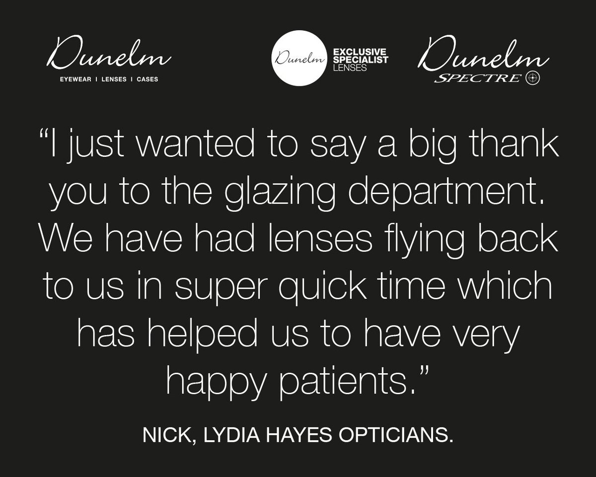 dunelmoptical's tweet image. Have you tried our lens service? Our customers are happy, their customers are happy #result #qualityguaranteed #independentforindependents