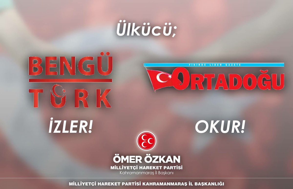 Ülkücü; "<a href="/benguturktv/">Bengü Türk</a> izler, <a href="/gazeteortadogu/">Ortadoğu Gazetesi</a> okur diyoruz."