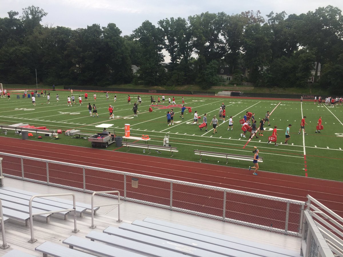 STCAthletics's tweet photo. First day pre-season football. 95 players strong. https://t.co/swjDdYYRIk
