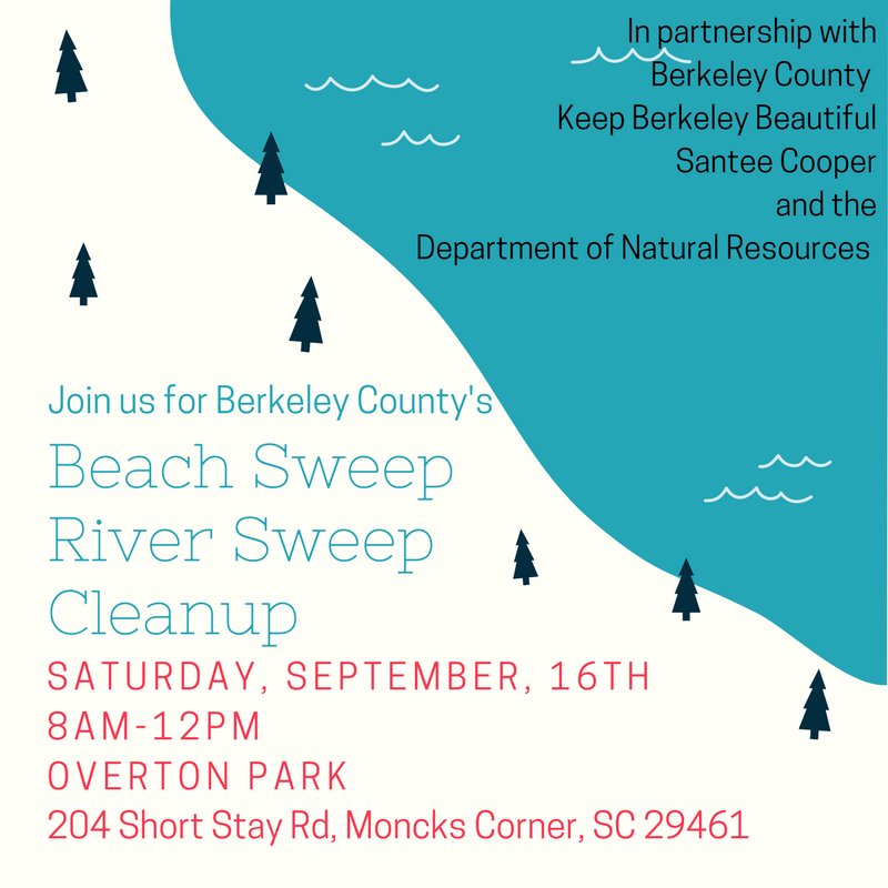 scnbta's tweet photo. SC's Berkeley County's Beach Sweep River Sweep Cleanup! Ccntact Sarah at 843-719-2383/ Sarah.smith@berkeleycountysc.gov #SCNBTA #SCPIA https://t.co/IsUGLrX7Qc