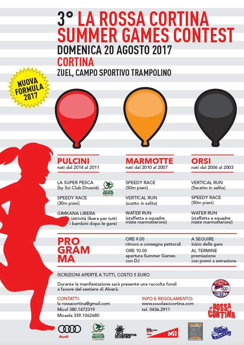 scuolscicortina's tweet photo. Ritorna il #SummerGamesContest de #LaRossaCortina!
#giochi #VerticalRun
#fixthedate 20AGO.h9:00 a Zuel
Info: https://t.co/66zrC5kTSz https://t.co/XtVzd4dEt2