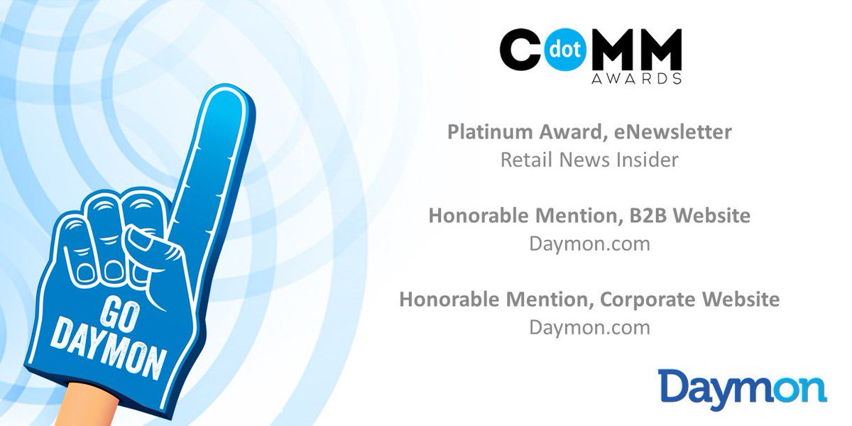 daymonworldwide's tweet image. Congratulations to some of our wonderful Daymon team members on receiving three 2017 #dotCOMMAwards! Learn more: ow.ly/V4Qd30elCCx