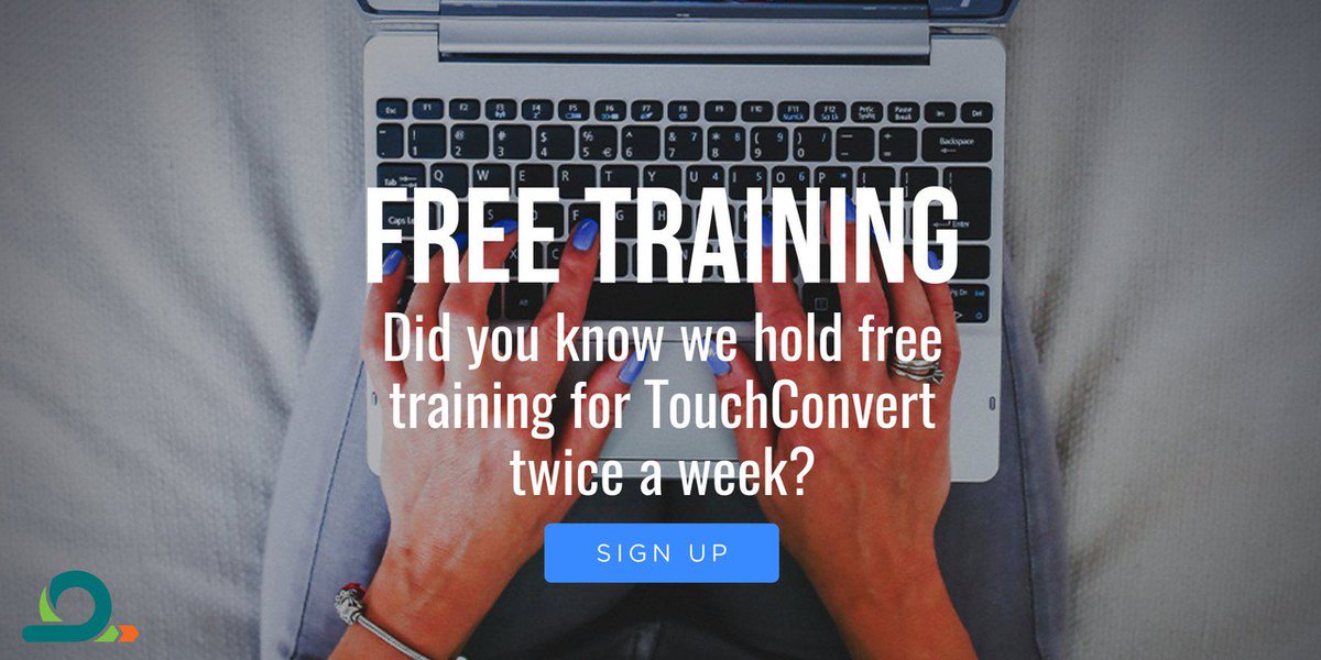 touchconvert's tweet photo. Did you know we hold FREE Training twice a week for #TouchConvert ? Sign up for a session today: https://t.co/jP6u06YOSw #training #support https://t.co/AHGTJDRj2O