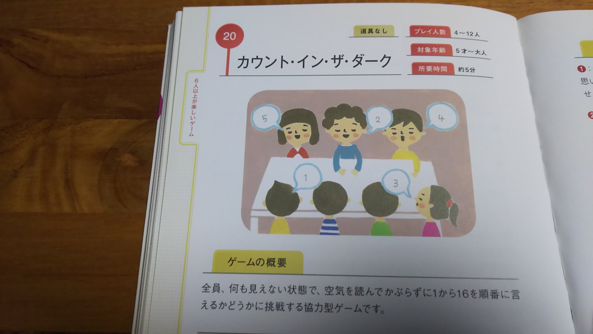 タナベン おもちゃコーディネーター 職場の学童にて 帰りの会でカウント イン ザ ダーク すごろくやさんの 紙ペンゲーム に掲載されている協力ゲーム 職員含め7人で行ったら あっさりクリア 1人2回 数字を言って15カウントなど 難易度を上げて