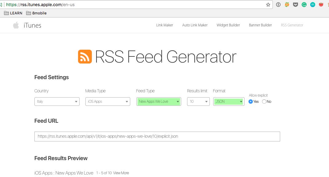 Ottorino Bruni On Twitter New Apple Itunes Rss Feed Generator