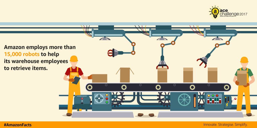 We obsess over customers and our efficiency fuels this thought.  
#Amazon #AceChallenge2017 #AmazonFacts