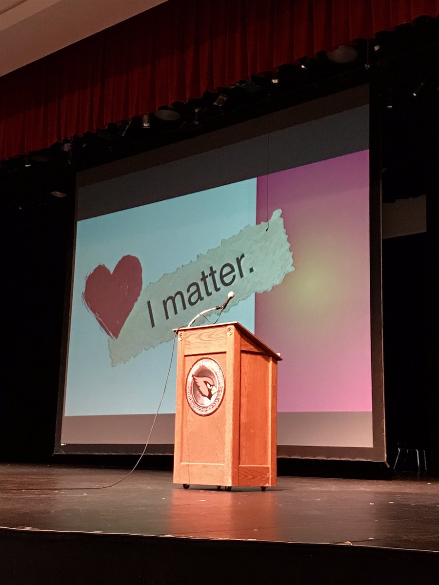Thanks <a href="/AngelaMaiers/">Angela Maiers - Keynote | Author | Change Maker</a> for such a great message: I matter. I am enough. #OnceaCard #youmatter