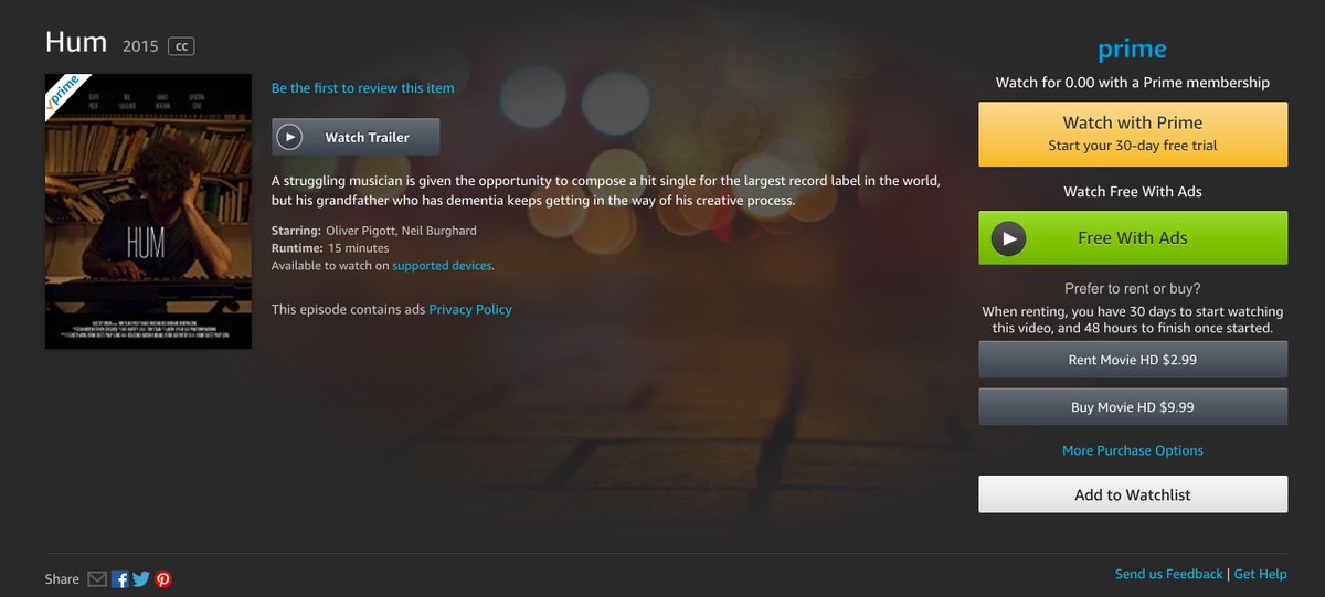 HumTheMovie's tweet image. HUM now available on @Amazon

Watch: amazon.com/Hum-Oliver-Pig…