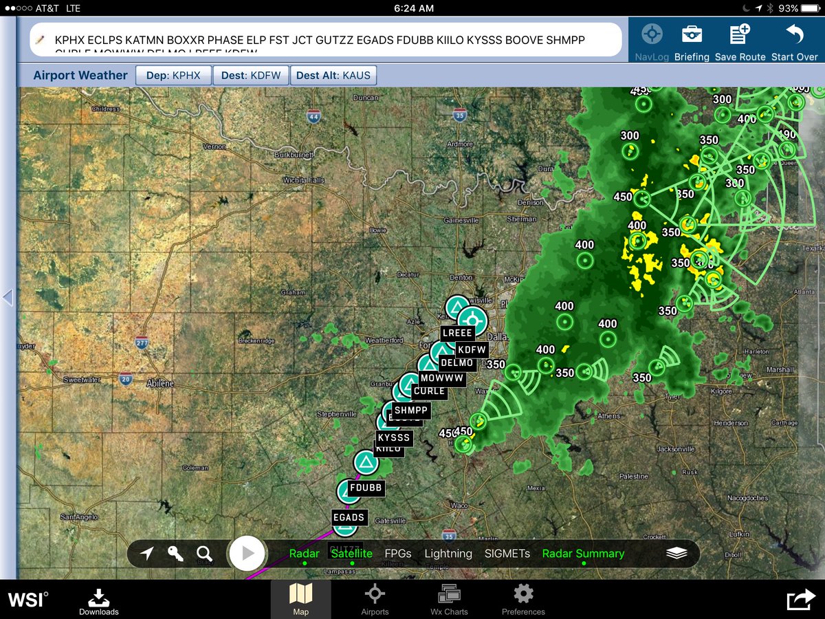 fromtheleftseat's tweet photo. Love it when a plan works out. 😎 The weather has passed through #DFW I'll be there in 2 hours. #AApilot #pilotlife https://t.co/qI7QJqZ56b