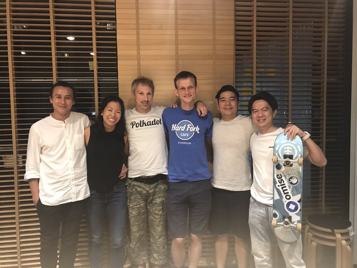 OmiseGO proud to support original Ethereum builders @VitalikButerin @gavofyork going fwd into future. We stand together! News coming soon :)