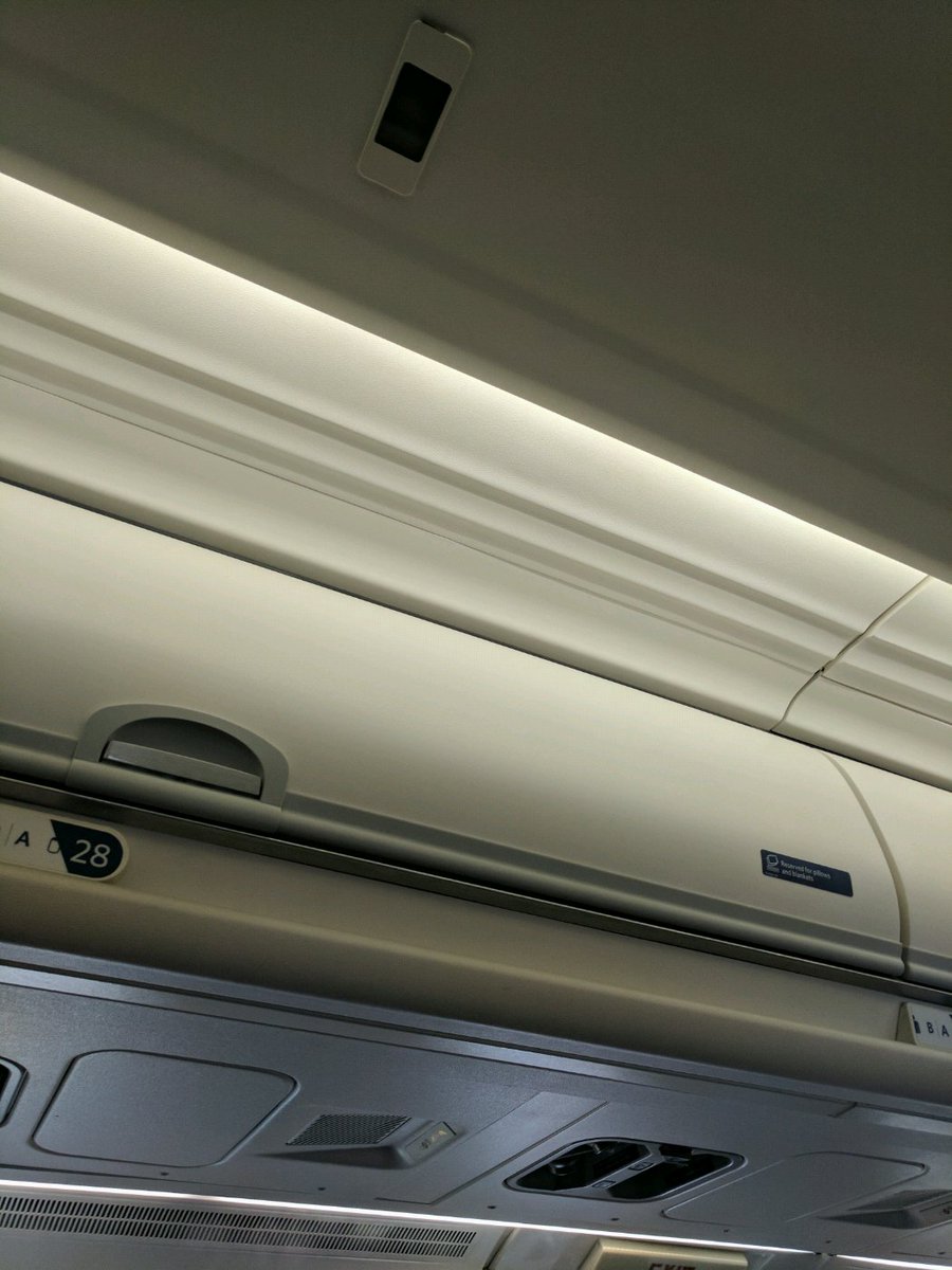 MrCoonley's tweet photo. Hey @Delta tell me why I had to check my bag! bins are empty and were closed empty. I was 3rd to last on flight! #comeondelta #rectifythis https://t.co/wWJJ6NDwE0