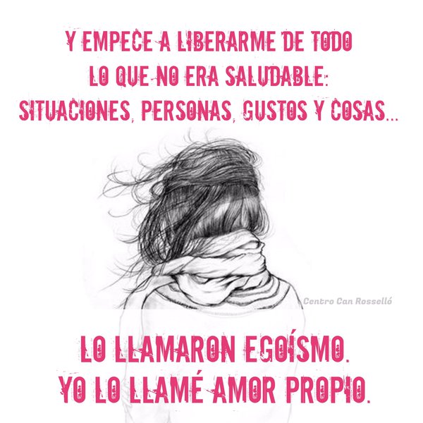 Itasaludmental's tweet photo. Y empece a liberarme de todo lo que no era saludable...
Lo llamaron egoísmo. Yo lo llamé amor propio. https://t.co/p8cfg0ssLU