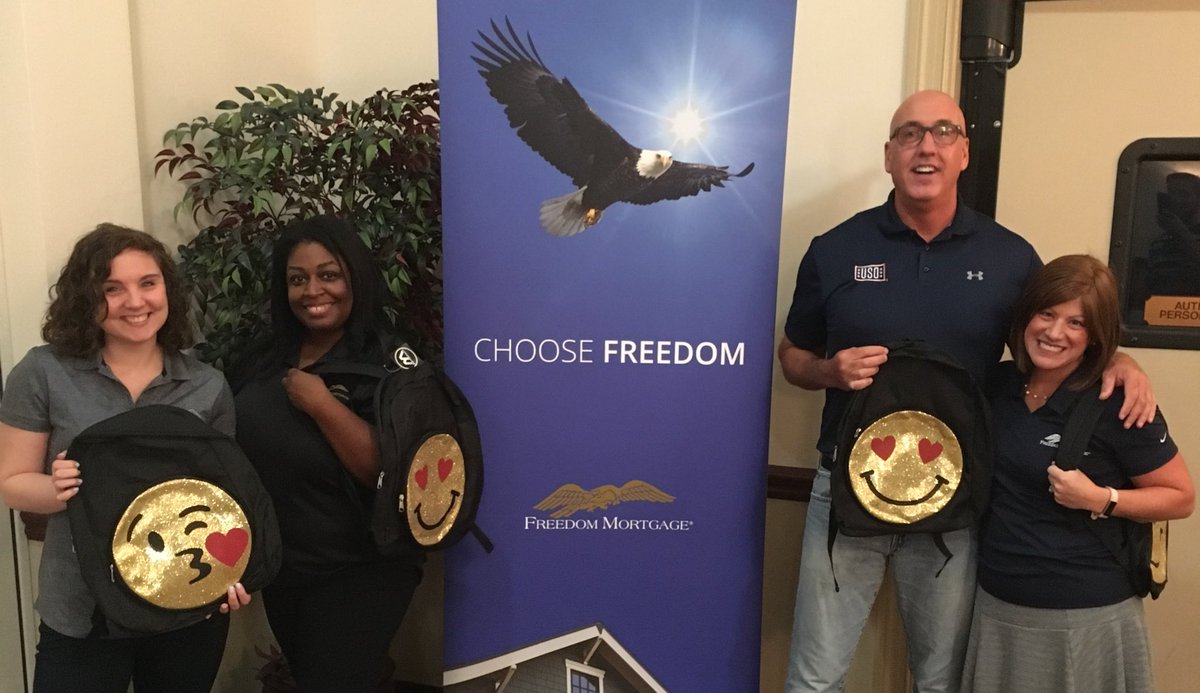 LibertyUSO's tweet photo. Thanks to @FreedomMortgage #military families @jointbasemdl will receive #BackToSchool supplies during the #USO #RucksackToBackpack event. https://t.co/lDR51JHWie