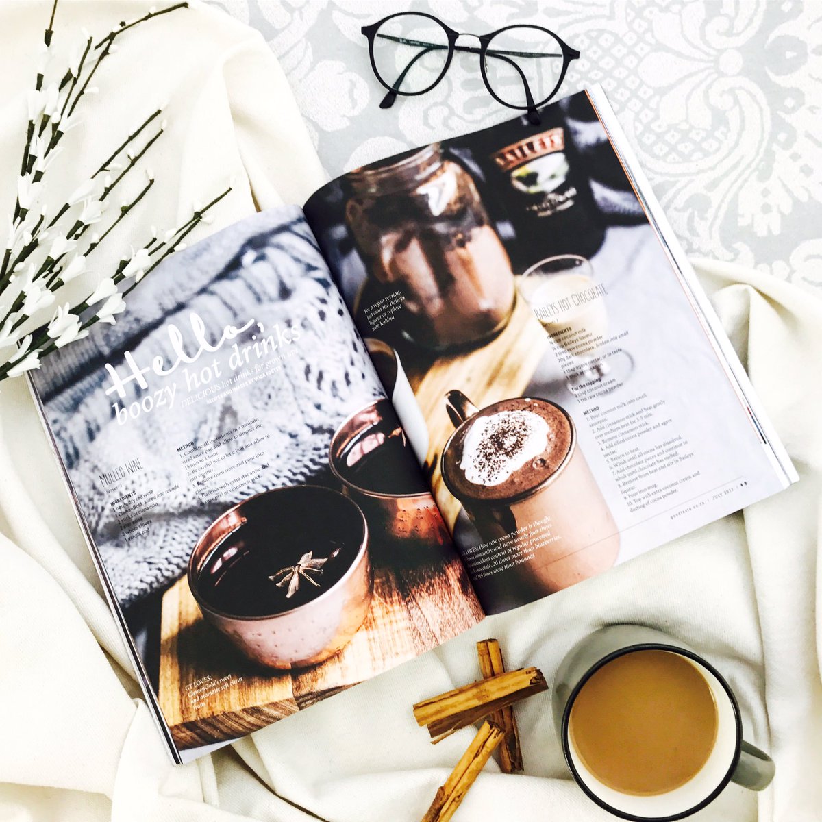 GoodTasteMag's tweet photo. Hello, boozy hot drinks ☕️ Turn to page 48 for some delicious winter warmer recipes (with a kick) #GTrecipes #GTdrinks #goodtastemagsa https://t.co/4Vx8X2S3Hs
