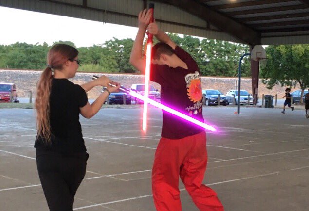 JakkuTemple's tweet photo. Having a #CaseOfTheMondays today? Pick up a #lightsaber and train until the feeling passes! #Jedi #Sith #SaberGuild #StarWars #SaberTraining https://t.co/cPCtcY88i1